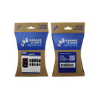 Boss Guardian BHT4 garage door remote retail packaging, front and back